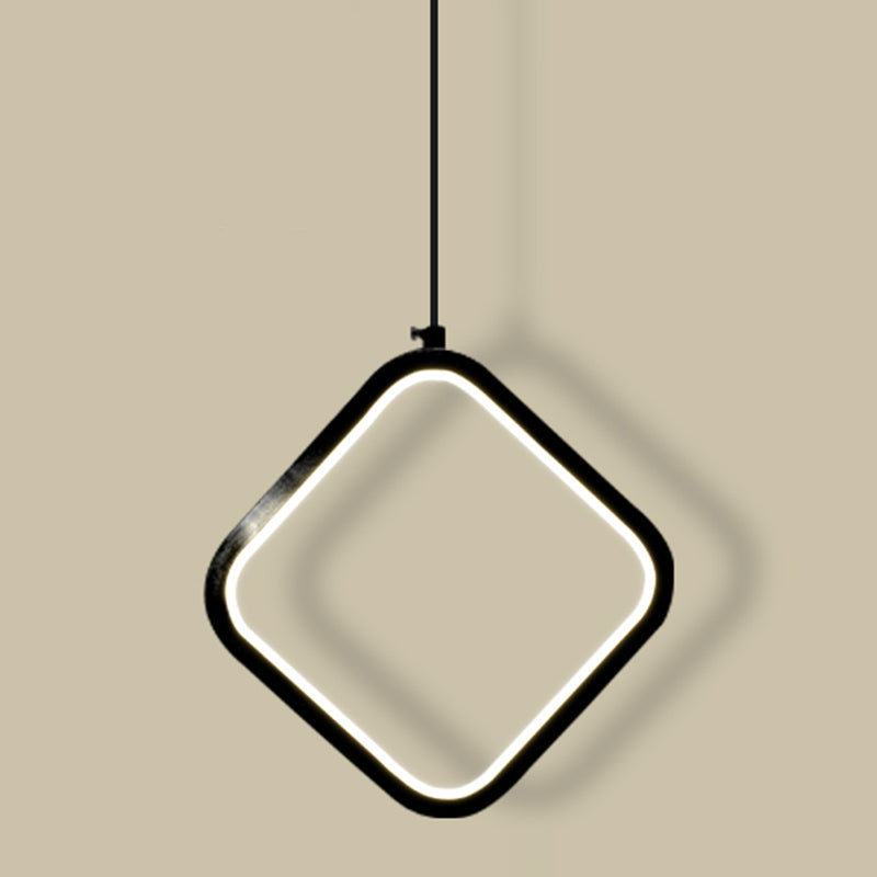 Geometry Shape Metal Hanging Light Modern Style 1-Light Hanging Light Fixture