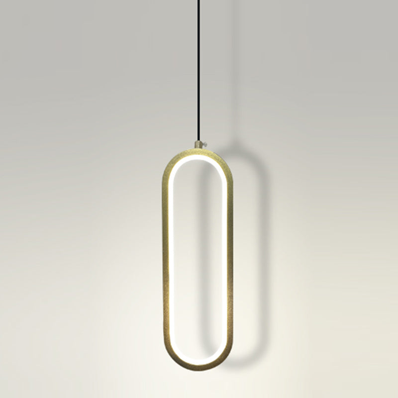 Geometry Shape Metal Hanging Light Modern Style 1-Light Hanging Light Fixture