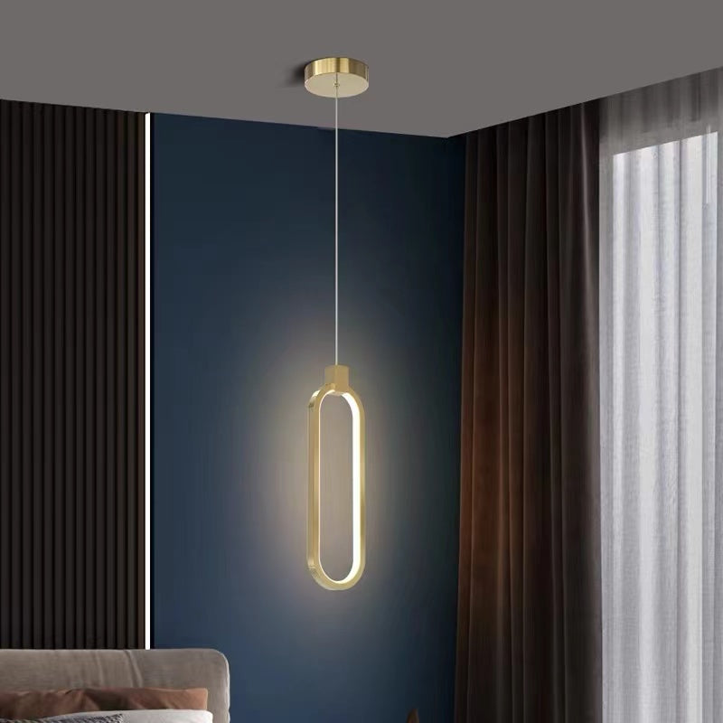 Linear Shape Metal Hanging Lights Modern Style Hanging Light Fixtures