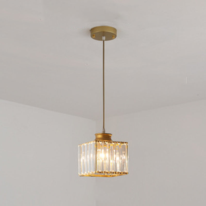 Modern Style Geometry Shape Hanging Lights Crystal Hanging Light Fixtures