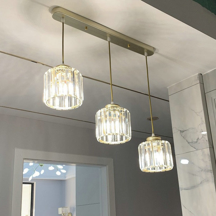 Modern Style Geometry Shape Hanging Lights Crystal Hanging Light Fixtures