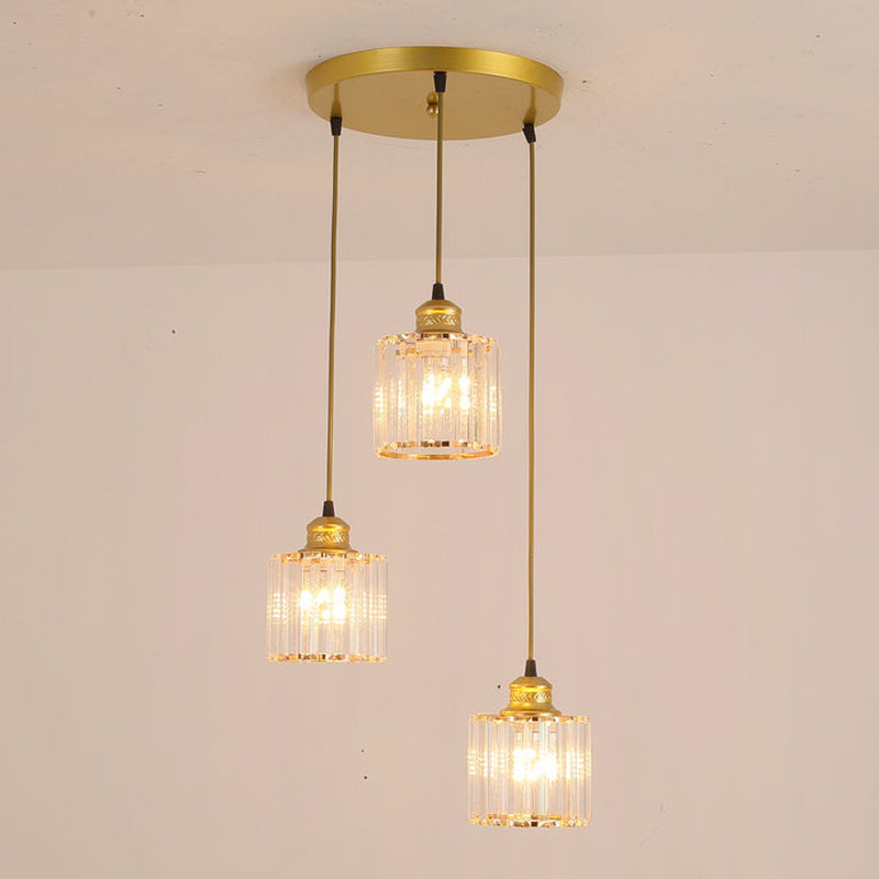 Modern Style Geometry Shape Hanging Lights Crystal Hanging Light Fixtures