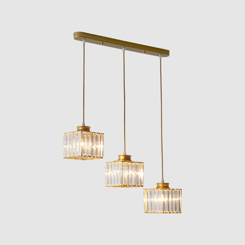 Modern Style Geometry Shape Hanging Lights Crystal Hanging Light Fixtures