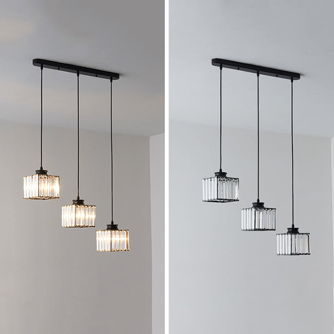 Modern Style Geometry Shape Hanging Lights Crystal Hanging Light Fixtures