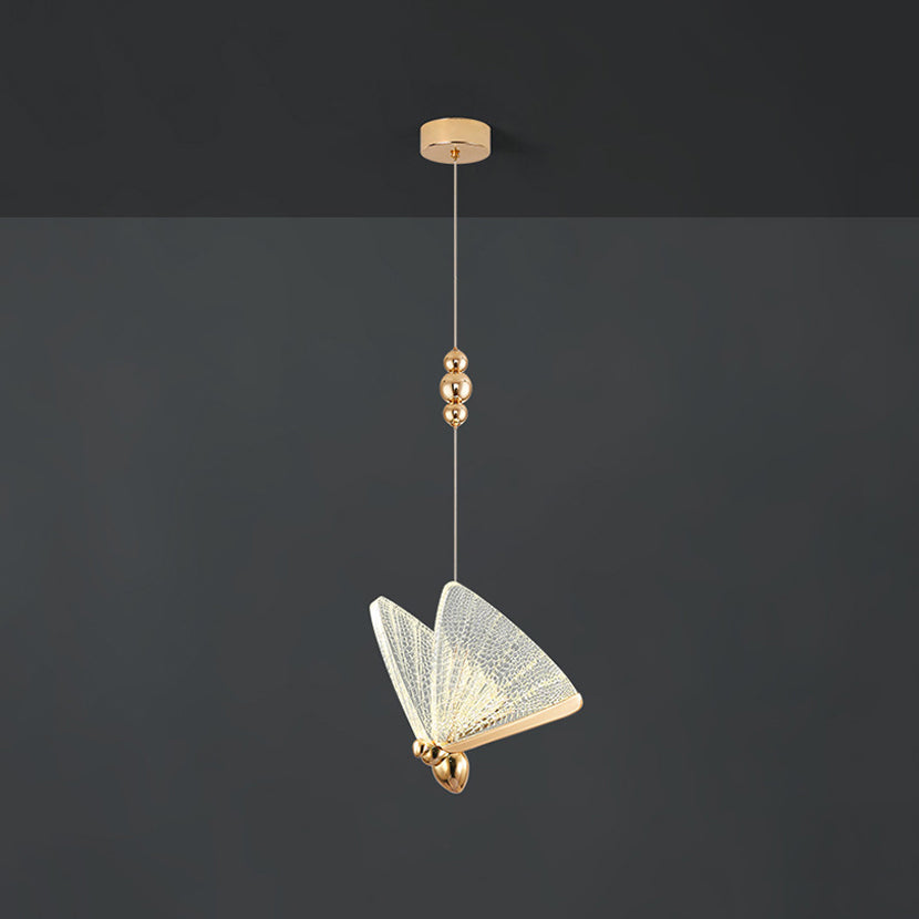 Butterfly Shape Hanging Lighting Modern Style Metal 1 Light Hanging Lamp for Living Room