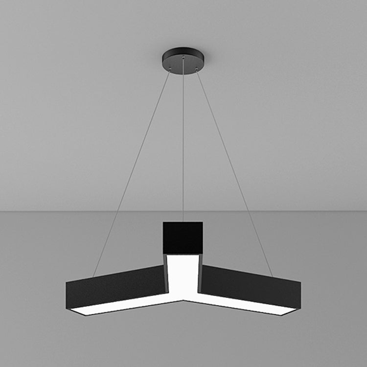 Modern Style Y Shape Pendant Light Metal LED Hanging Lamp Fixture for Office