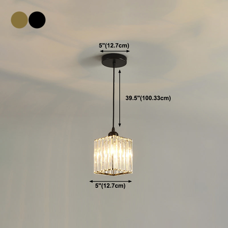 Contemporary Cube Pendant Light Glass Multi Light Hanging Pendant for Living Room