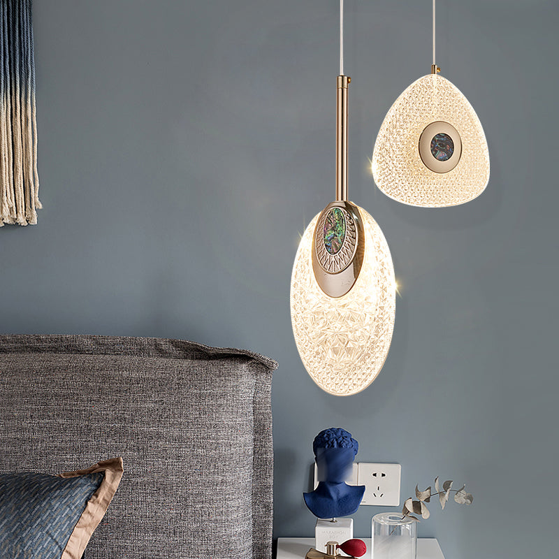 Modern Geometry Hanging Lights Metal Hanging Light Fixtures in Gold
