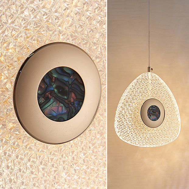 Modern Geometry Hanging Lights Metal Hanging Light Fixtures in Gold