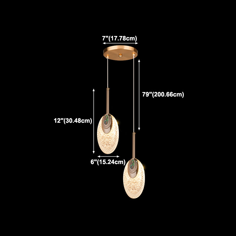 Modern Geometry Hanging Lights Metal Hanging Light Fixtures in Gold