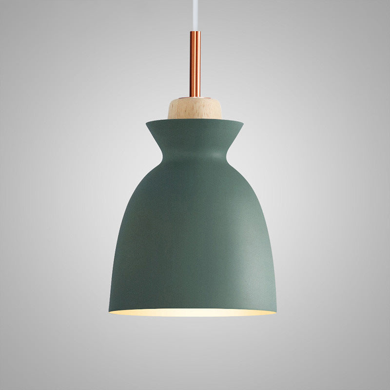 Colorful Geometric Pendant Light Modern Metal Hanging Pendant for Bedroom