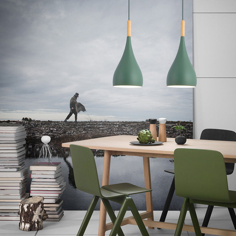 Bowl Shape Hanging Light Modern Style Metal 1 Light Hanging Lighting for Living Room