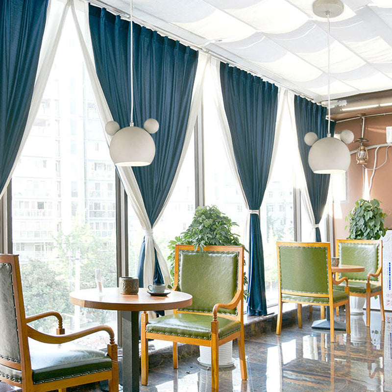 Metal Mickey Shade Hanging Lights Modern Macaron Style 1 Light Hanging Mount Fixture for Bedroom