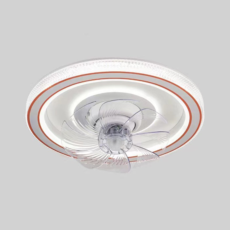 Nordic Style Ceiling Fan Lamp Circle Shape Colorful LED Ceiling Fan Light for Living Room