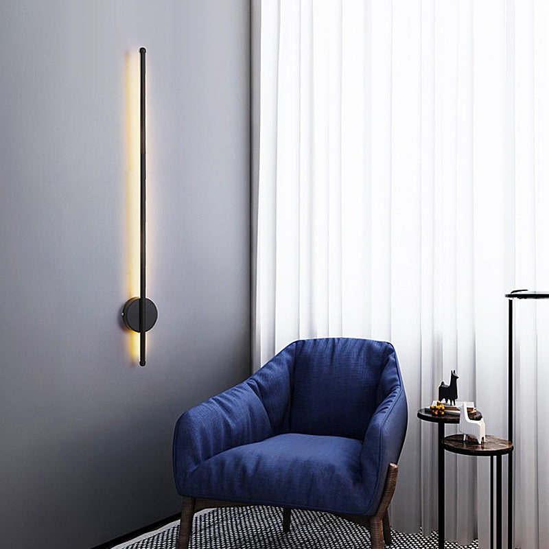 Modern Style Linear Sconce Light Fixture Metal 1 Light Wall Mounted Lighting
