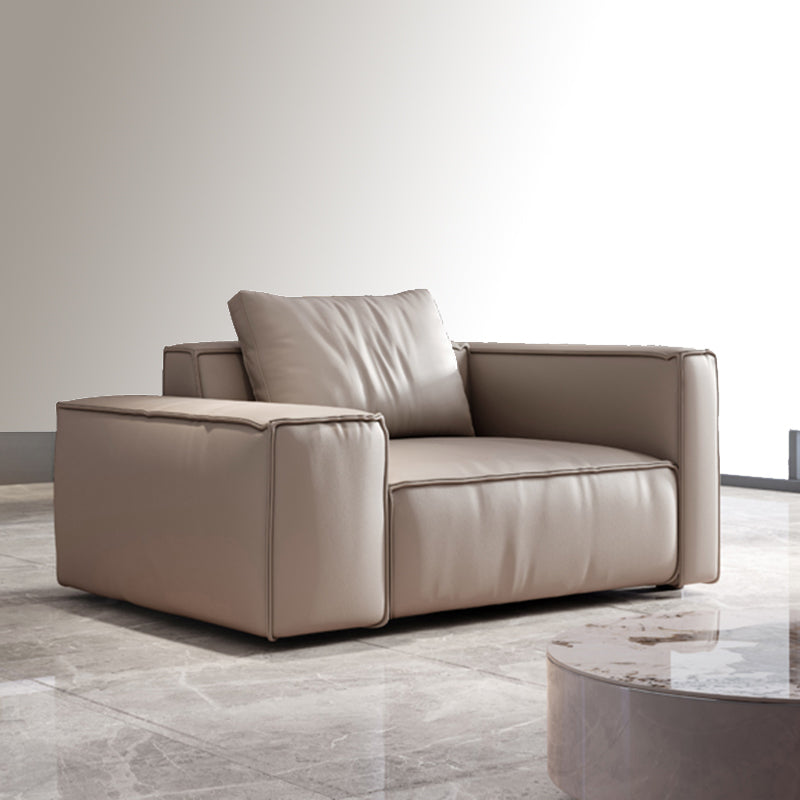 Genuine Leather Pillowed Back Cushions Sofa and Sectional with Wear Resistant