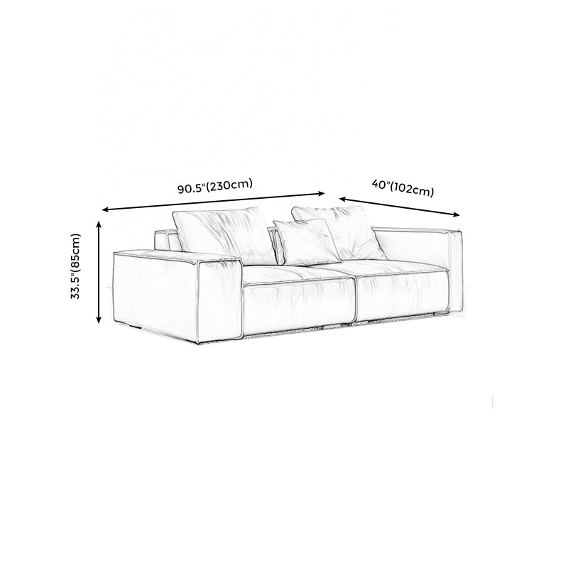 Genuine Leather Pillowed Back Cushions Sofa and Sectional with Wear Resistant