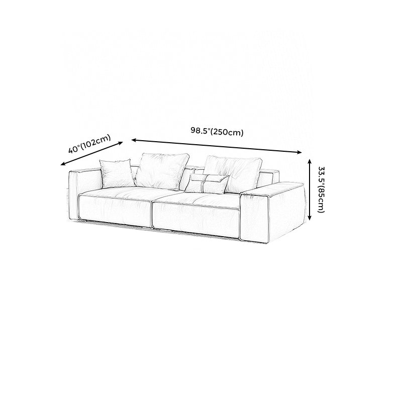 Genuine Leather Pillowed Back Cushions Sofa and Sectional with Wear Resistant