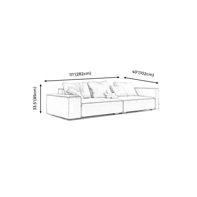 Genuine Leather Pillowed Back Cushions Sofa and Sectional with Wear Resistant