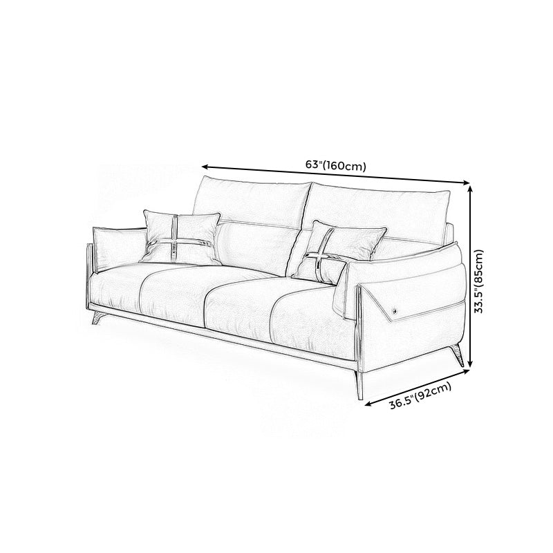 Green Modern Genuine Leather Cushion Back Sofa/Sectional with Wear-Resisting