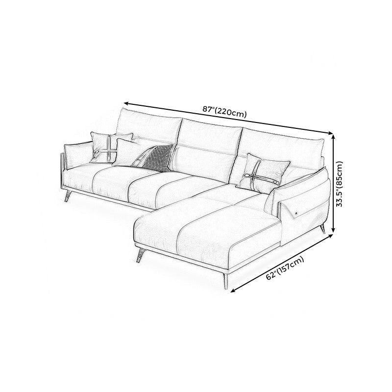 Green Modern Genuine Leather Cushion Back Sofa/Sectional with Wear-Resisting