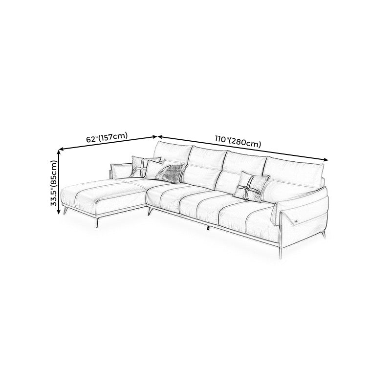 Green Modern Genuine Leather Cushion Back Sofa/Sectional with Wear-Resisting