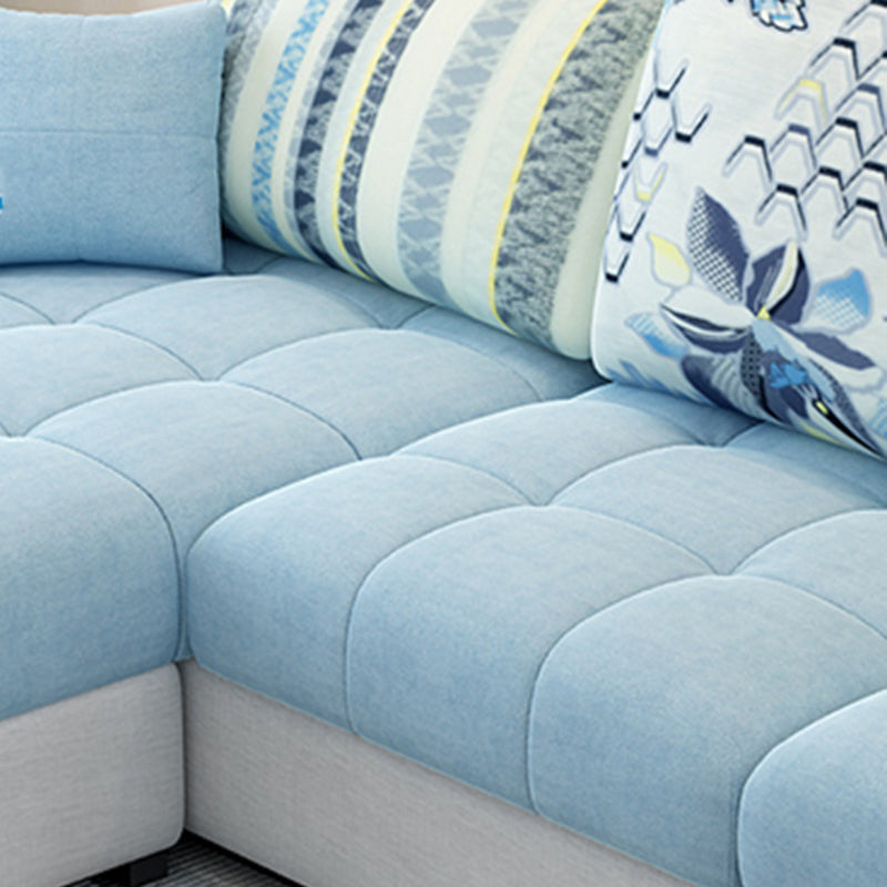 Modern L-Shape Sectionals 31.5"H High Back Sofa with Storage