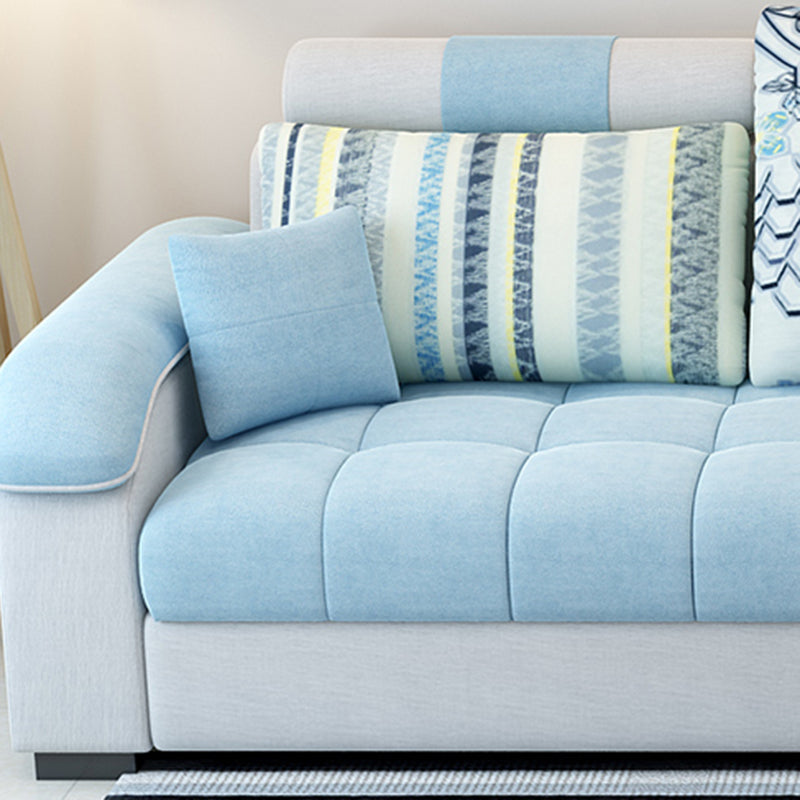 Modern L-Shape Sectionals 31.5"H High Back Sofa with Storage