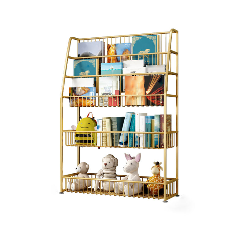 Office Closed Bookshelf Modern Metal Bookcase with Rectangle Shelves