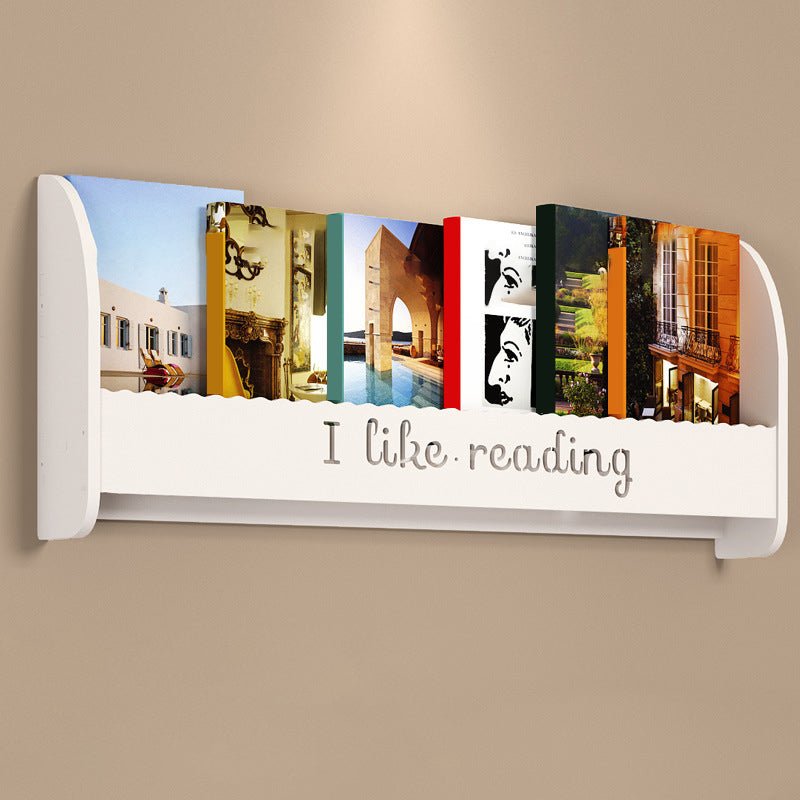 Modern Wall Mounted Bookcase Engineered Wood Bookshelf for Home Use