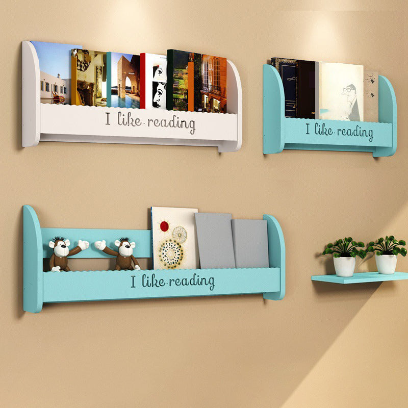 Modern Wall Mounted Bookcase Engineered Wood Bookshelf for Home Use