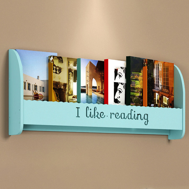 Modern Wall Mounted Bookcase Engineered Wood Bookshelf for Home Use