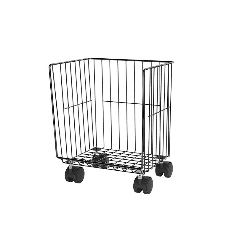 Modern Style Bookshelf Standard Closed Back Metal Bookcase for Home with Wheels