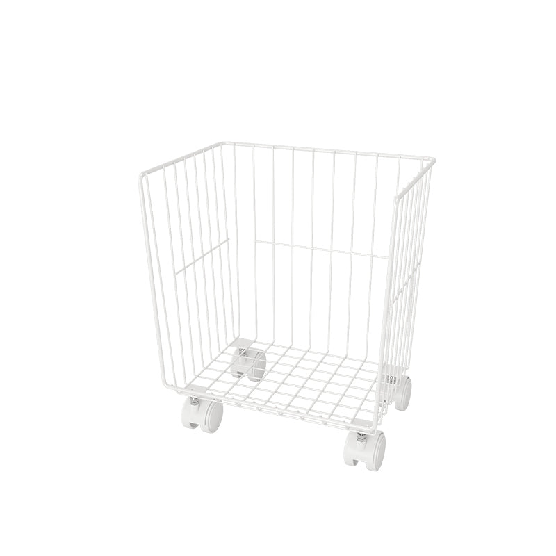 Modern Style Bookshelf Standard Closed Back Metal Bookcase for Home with Wheels