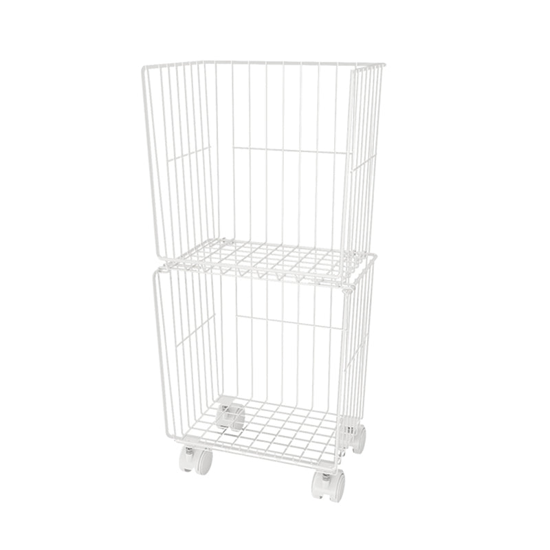 Modern Style Bookshelf Standard Closed Back Metal Bookcase for Home with Wheels