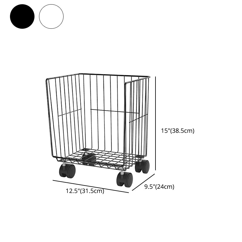 Modern Style Bookshelf Standard Closed Back Metal Bookcase for Home with Wheels