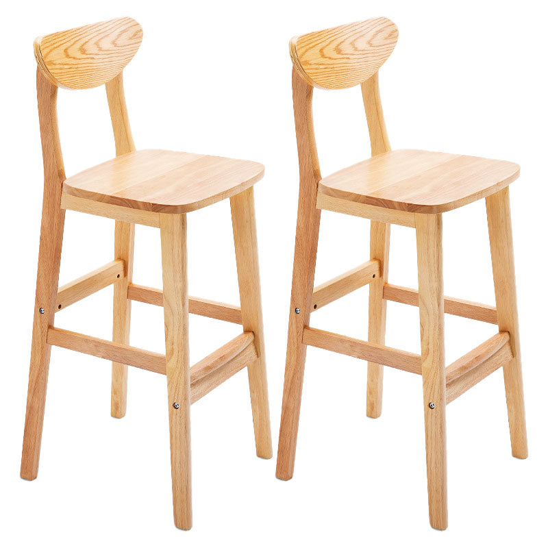 Scandinavian Solid Wood Home 28-inch Stool Matte Finish Footrest Barstool