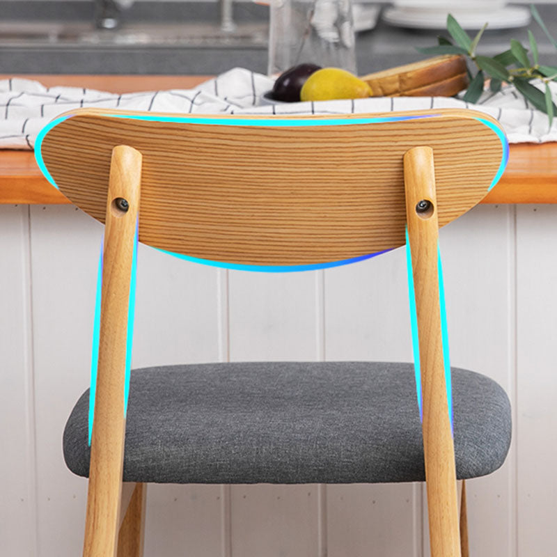 Scandinavian Solid Wood Home 28-inch Stool Matte Finish Footrest Barstool