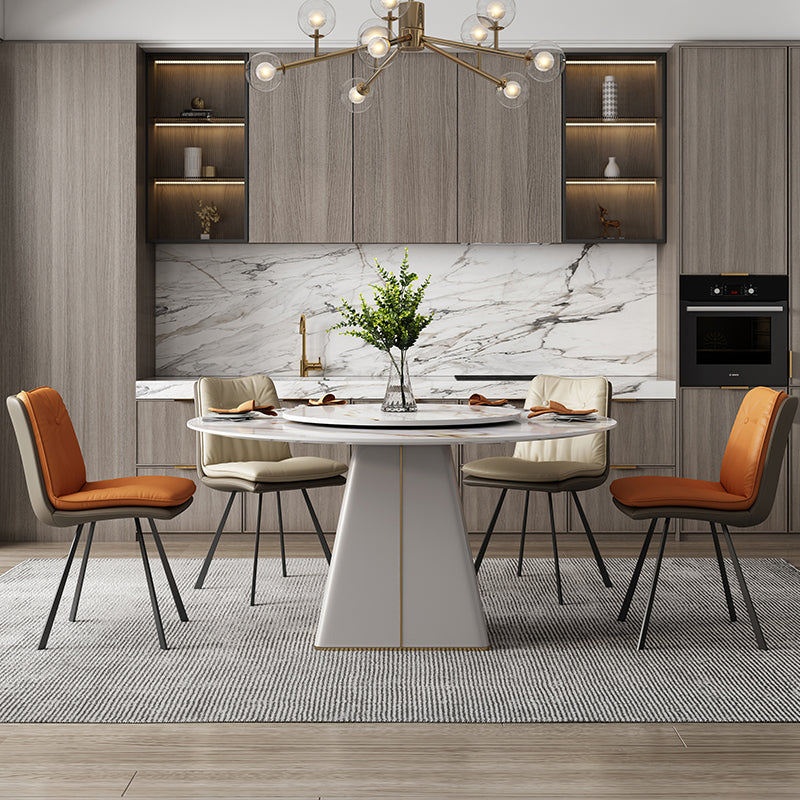 1/4/5/7 Pieces Dining Chairs Set  Sintered Stone Table Set Rectangle Table