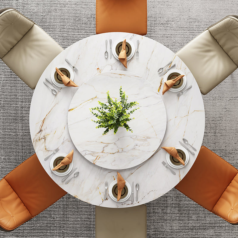1/4/5/7 Pieces Dining Chairs Set  Sintered Stone Table Set Rectangle Table