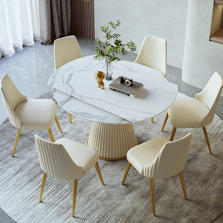Nordic Style 1/4/5/7 Pieces Dining Sintered Stone Dining Table Set for Kitchen