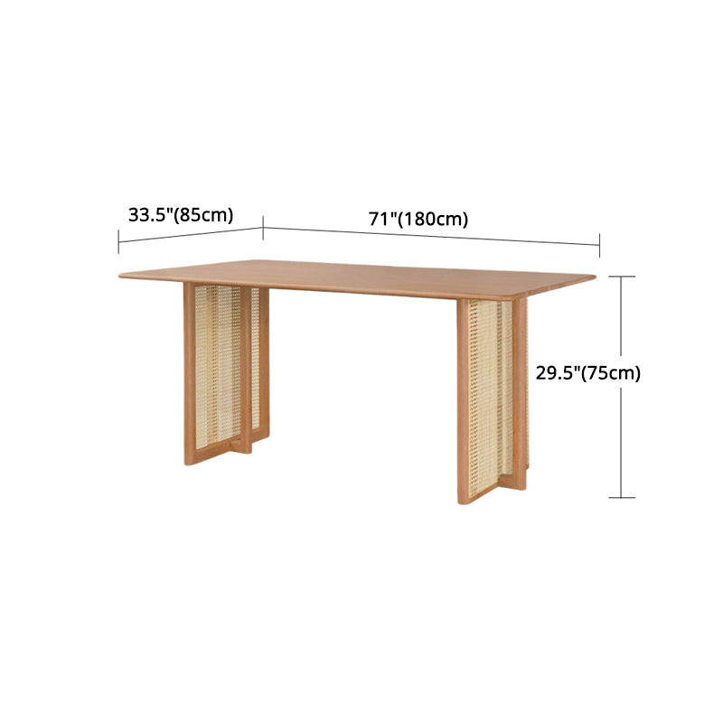Modern 1/4 Pieces Dining Set Rectangle Ash Wood Dining Table for Dining Room