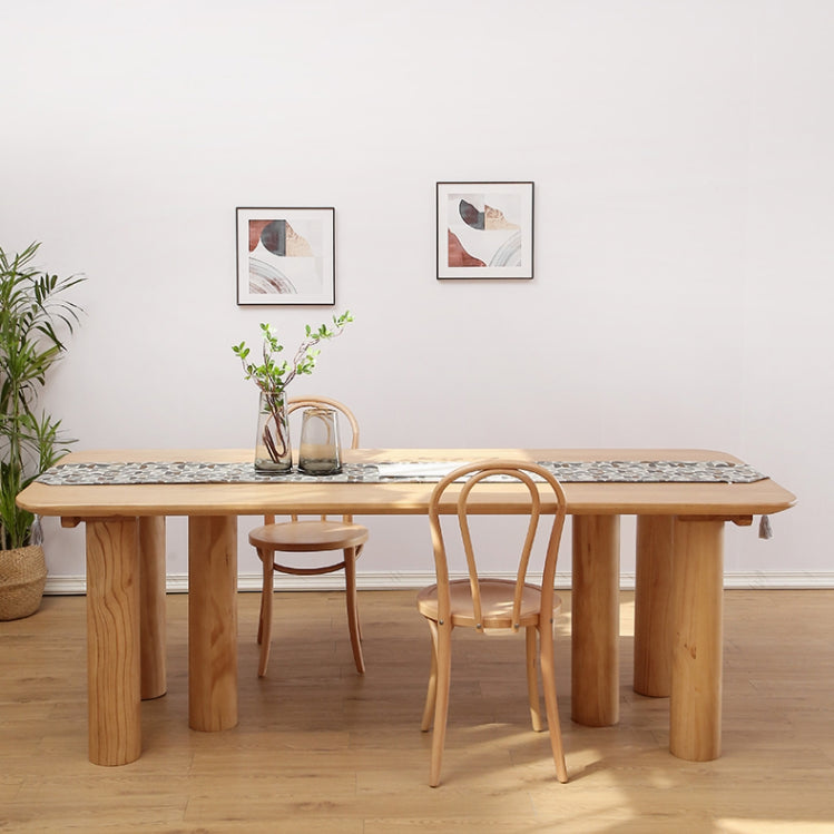 Modern 1/2/3/5/7 Pieces Rectangle Dining Set Solid Wood Dining Table with Chairs