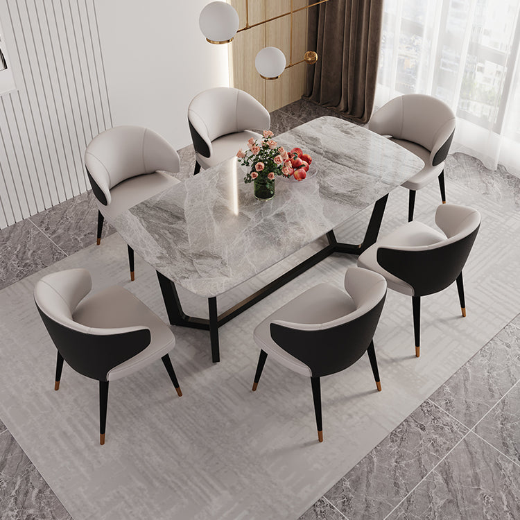 1/5/6/7 Pieces Sintered Stone Dining Table Set Rectangular Dining Room Table