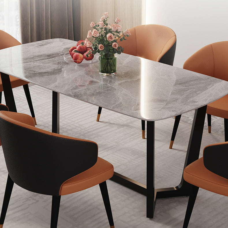 1/5/6/7 Pieces Sintered Stone Dining Table Set Rectangular Dining Room Table