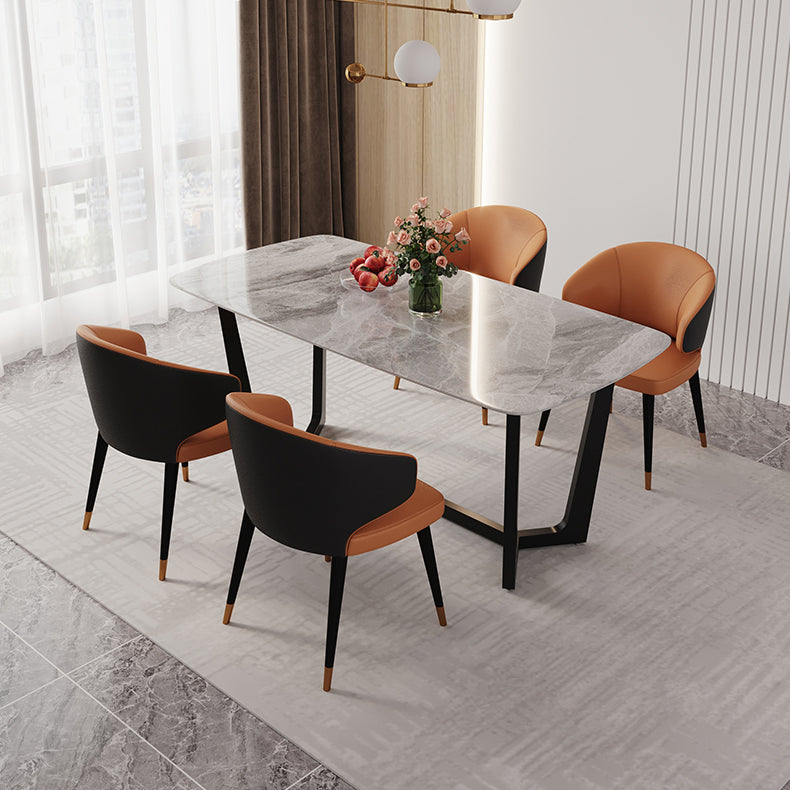 1/5/6/7 Pieces Sintered Stone Dining Table Set Rectangular Dining Room Table