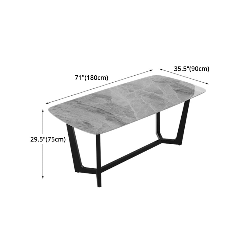 1/5/6/7 Pieces Sintered Stone Dining Table Set Rectangular Dining Room Table