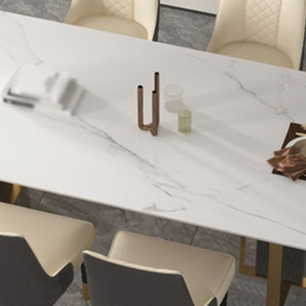1/4/5/6/7 Pieces Dining Chairs Set  White Sintered Stone Dining Table Set for Home Use