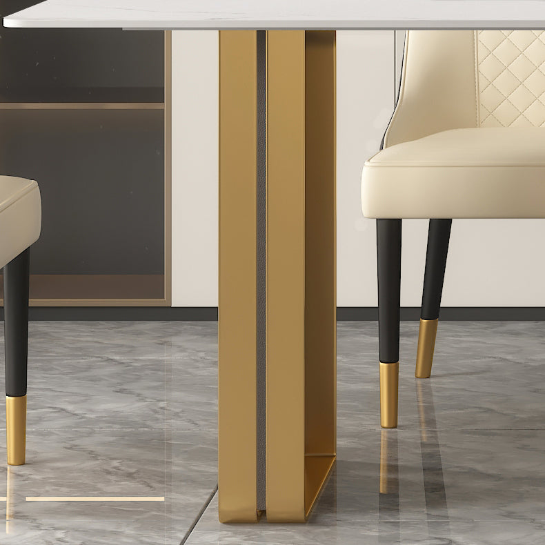 1/4/5/6/7 Pieces Dining Chairs Set  White Sintered Stone Dining Table Set for Home Use