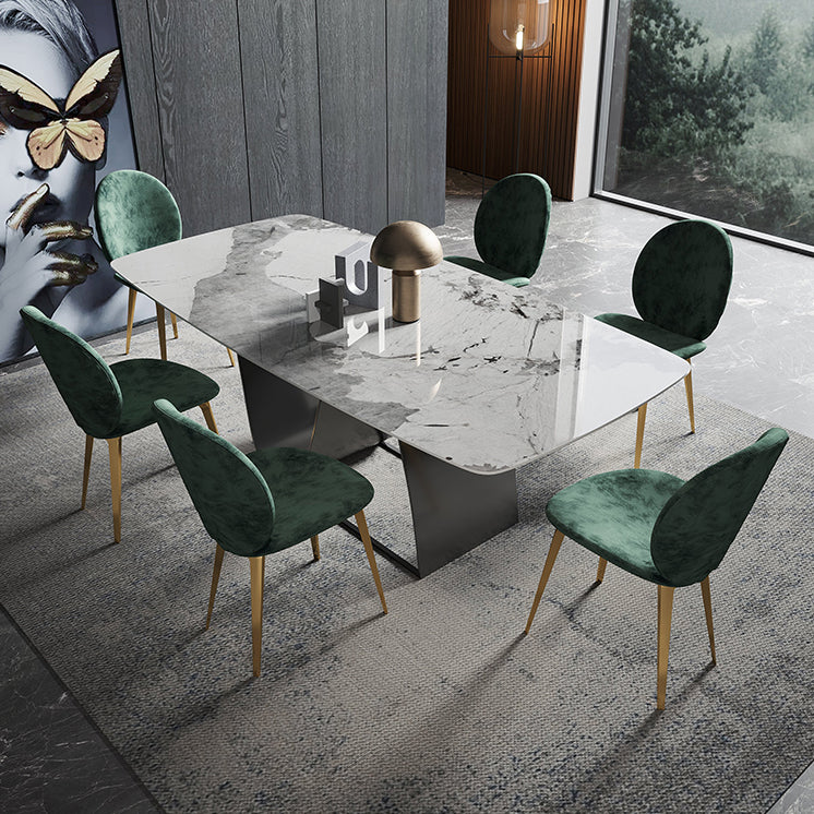 1/4/5/7 Pieces Dining Set Rectangle White Dining Table Set for Home Use